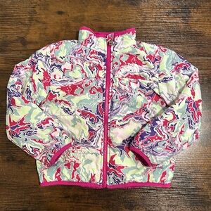 Size 5T girls reversible North Face coat